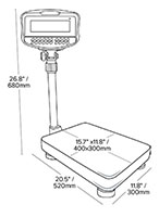 35 Pound (lb) Capacity Parts Counting Bench and Floor Scale