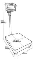 165 Pound (lb) Capacity Parts Counting Bench and Floor Scale